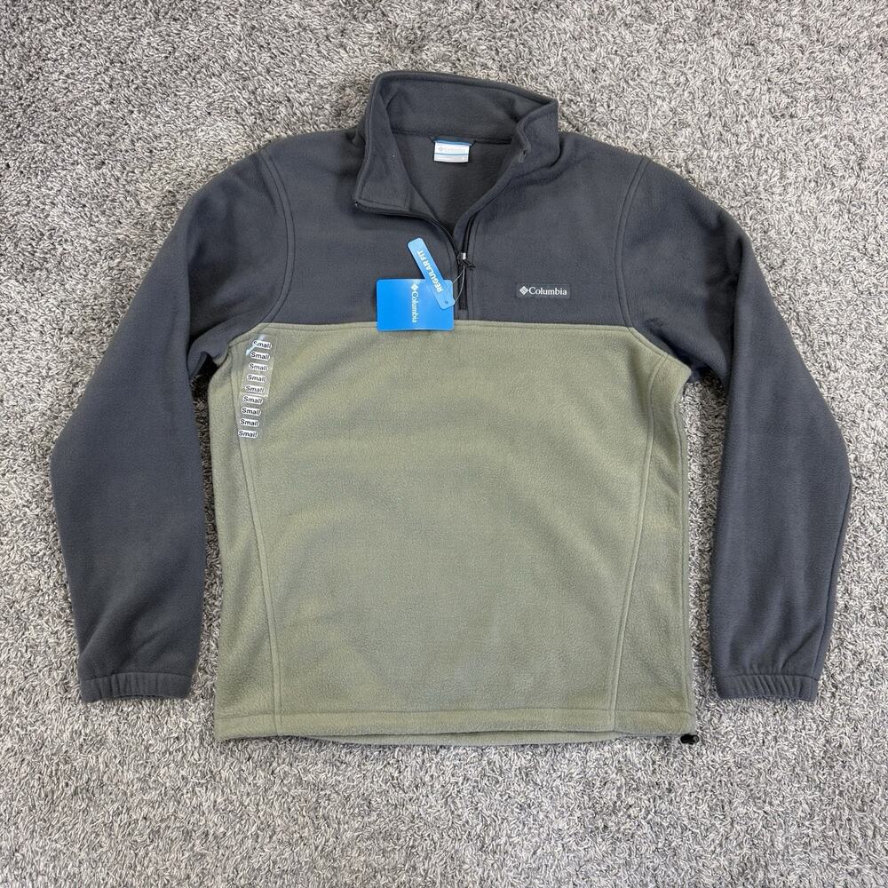 Columbia Steens Mountain Full Zip 2.0 Fleece Pullover Sweater Gray Green Size S